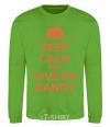 Sweatshirt keep calm and give me candy orchid-green фото