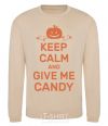 Sweatshirt keep calm and give me candy sand фото