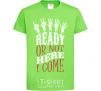 Kids T-shirt ready or not here i come orchid-green фото