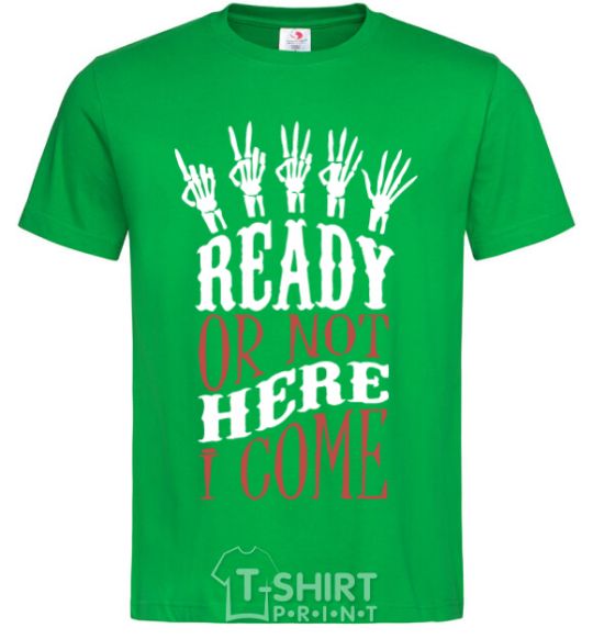 Men's T-Shirt ready or not here i come kelly-green фото