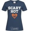 Women's T-shirt Scary hot navy-blue фото