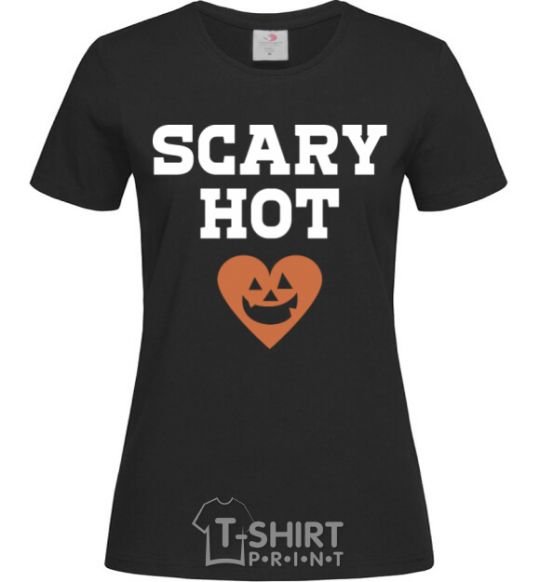 Women's T-shirt Scary hot black фото