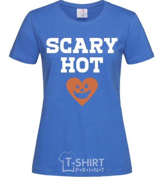 Women's T-shirt Scary hot royal-blue фото