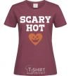 Women's T-shirt Scary hot burgundy фото