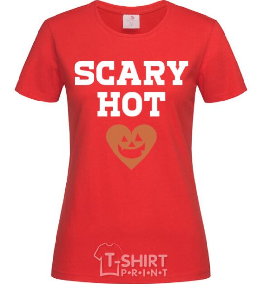 Women's T-shirt Scary hot red фото