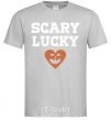 Men's T-Shirt Scary lucky grey фото