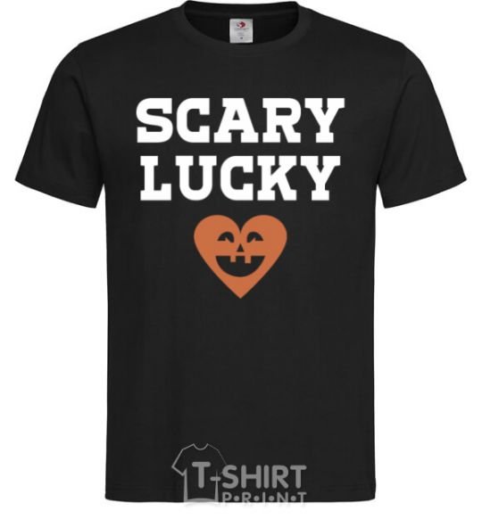 Мужская футболка Scary lucky Черный фото