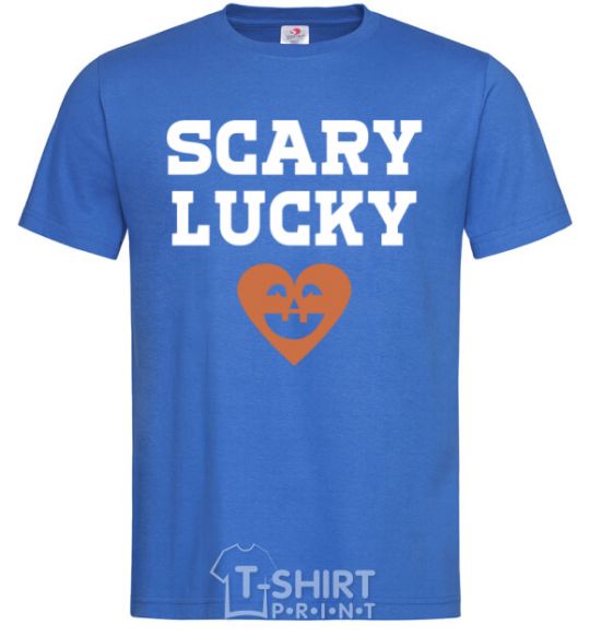 Men's T-Shirt Scary lucky royal-blue фото