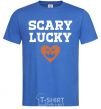 Мужская футболка Scary lucky Ярко-синий фото