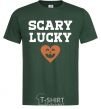 Мужская футболка Scary lucky Темно-зеленый фото