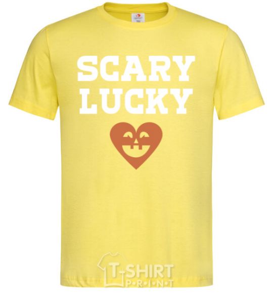 Men's T-Shirt Scary lucky cornsilk фото