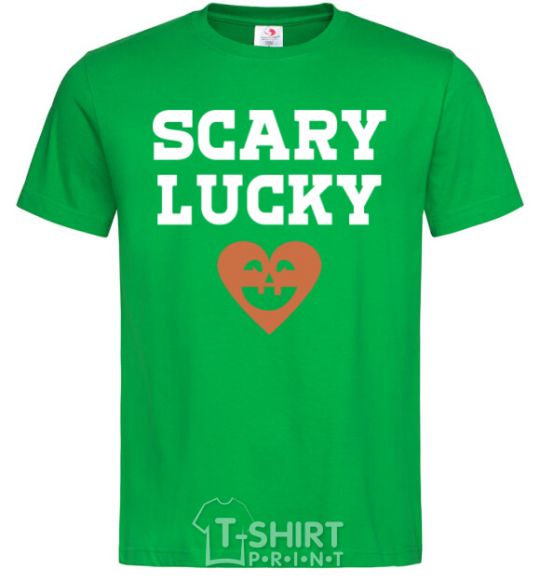 Мужская футболка Scary lucky Зеленый фото
