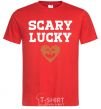 Мужская футболка Scary lucky Красный фото