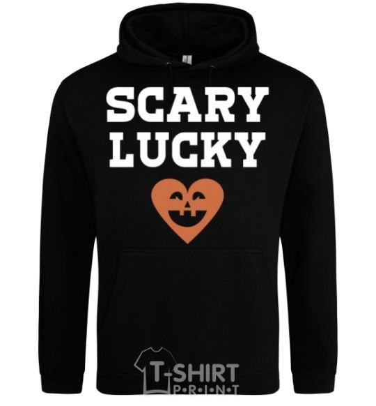 Men`s hoodie Scary lucky black фото