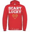 Men`s hoodie Scary lucky bright-red фото
