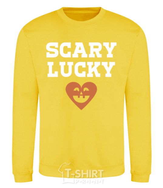 Sweatshirt Scary lucky yellow фото