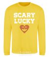 Sweatshirt Scary lucky yellow фото