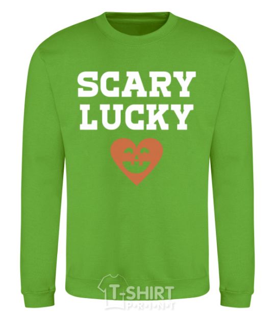 Свитшот Scary lucky Лаймовый фото