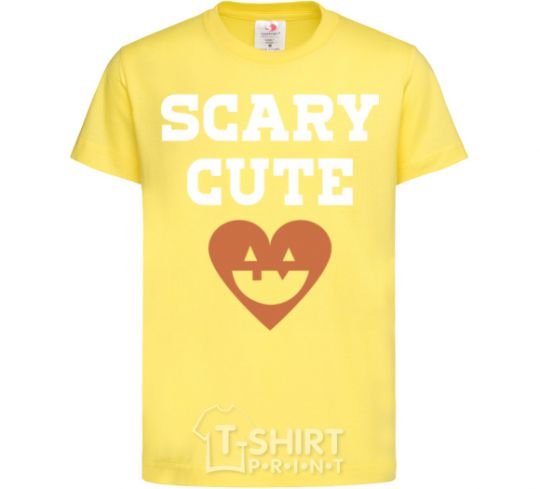 Kids T-shirt Scary cute cornsilk фото