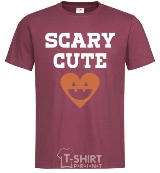 Men's T-Shirt Scary cute burgundy фото