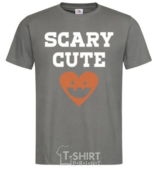 Men's T-Shirt Scary cute dark-grey фото