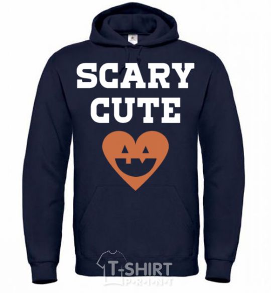 Men`s hoodie Scary cute navy-blue фото