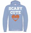 Men`s hoodie Scary cute sky-blue фото