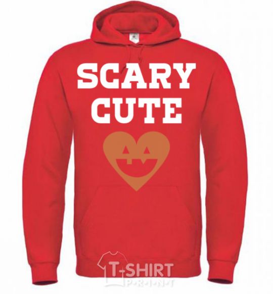 Men`s hoodie Scary cute bright-red фото