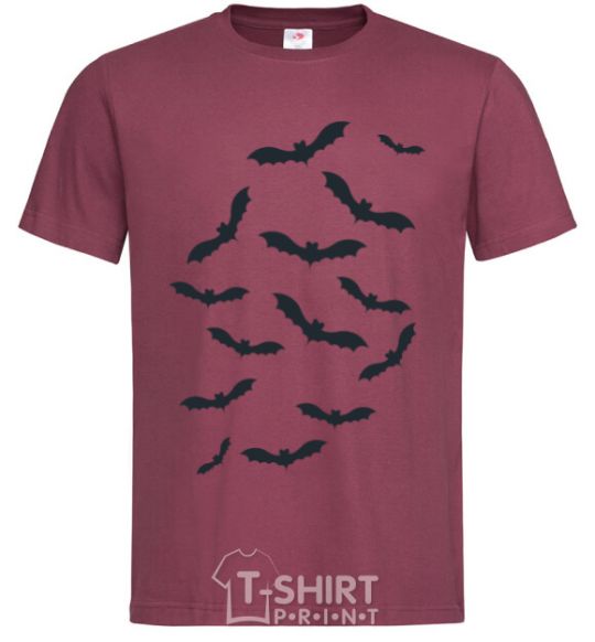 Men's T-Shirt bats burgundy фото