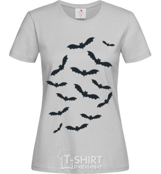 Women's T-shirt bats grey фото
