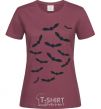 Women's T-shirt bats burgundy фото
