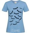 Women's T-shirt bats sky-blue фото