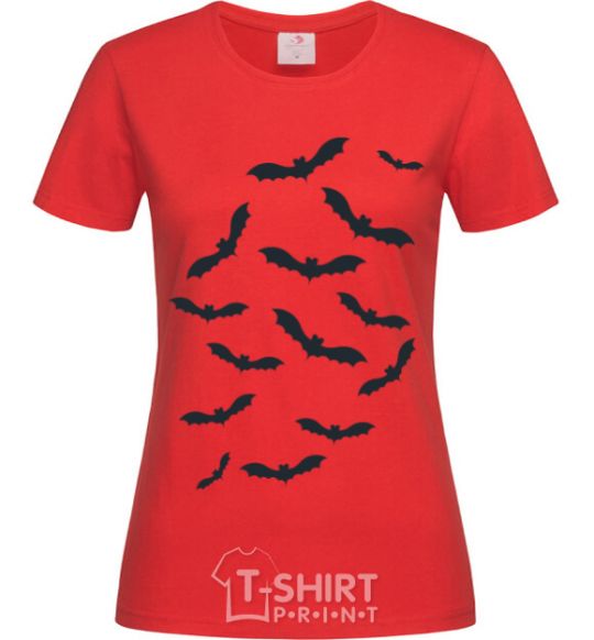 Women's T-shirt bats red фото