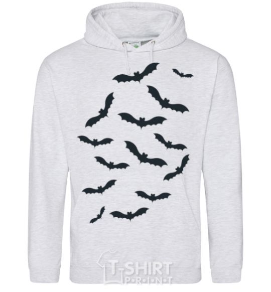 Men`s hoodie bats sport-grey фото