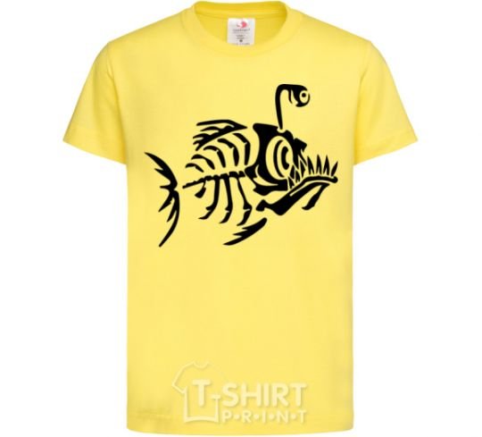 Kids T-shirt fish cornsilk фото