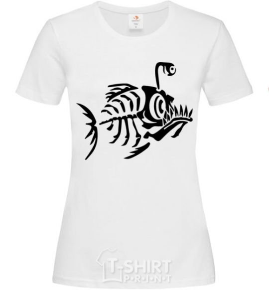 Women's T-shirt fish White фото