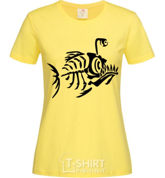 Women's T-shirt fish cornsilk фото