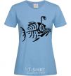 Women's T-shirt fish sky-blue фото