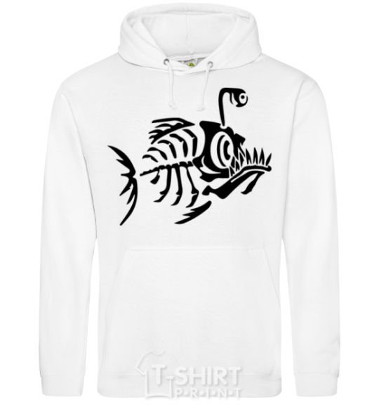 Men`s hoodie fish White фото