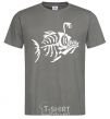 Men's T-Shirt fish dark-grey фото