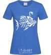 Women's T-shirt fish royal-blue фото