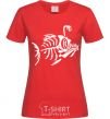 Women's T-shirt fish red фото