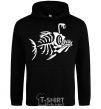 Men`s hoodie fish black фото