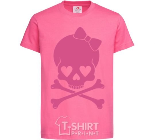Kids T-shirt skull girl heliconia фото