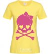 Женская футболка skull girl Лимонный фото