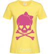 Women's T-shirt skull girl cornsilk фото