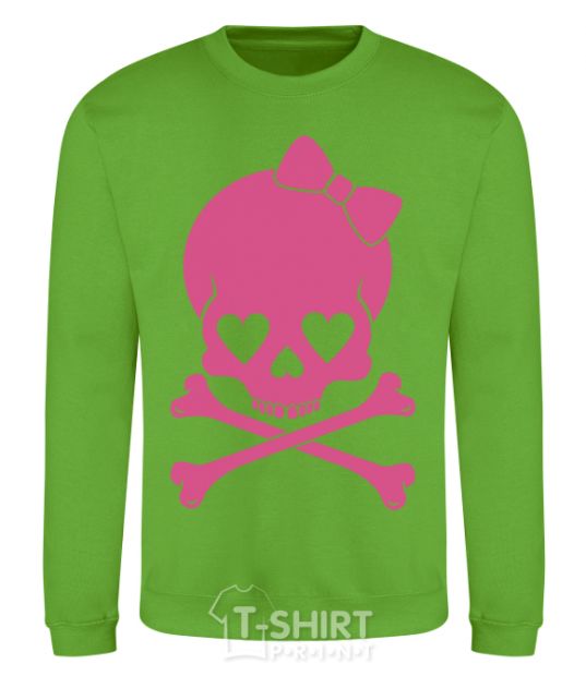 Sweatshirt skull girl orchid-green фото