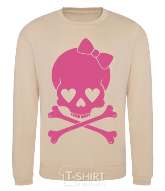 Sweatshirt skull girl sand фото