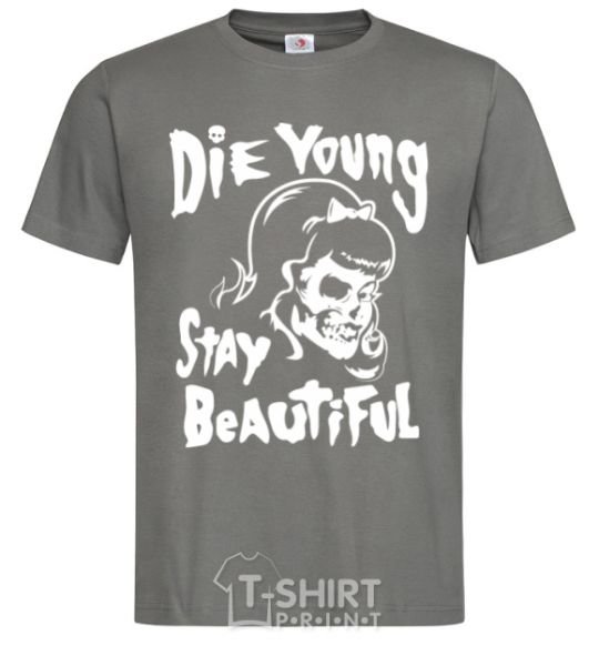 Мужская футболка die yong stay beautiful Графит фото