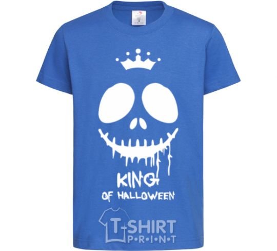 Kids T-shirt King of halloween royal-blue фото